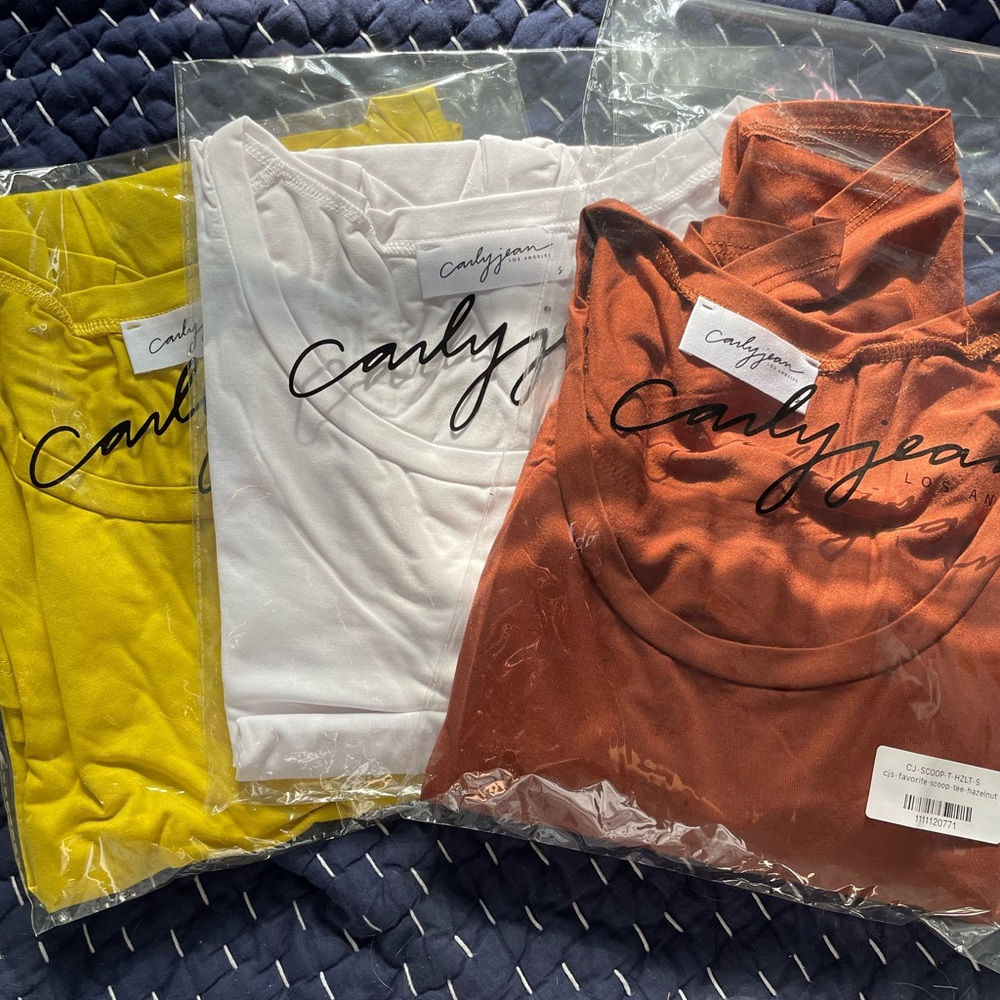 Carly Jean Los Angeles - CJLA Scoop Neck Tee Bundle (set of 3)
